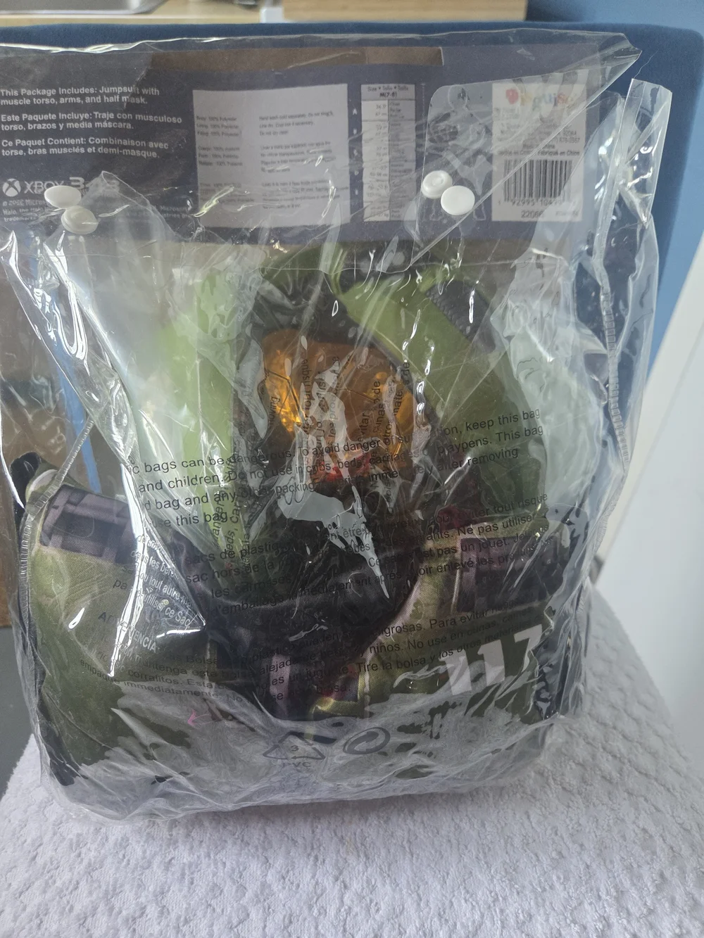 Halo Infinite Master Chief Kids Costume Size Medium 7-8 Muscle Padded Jumpsuit